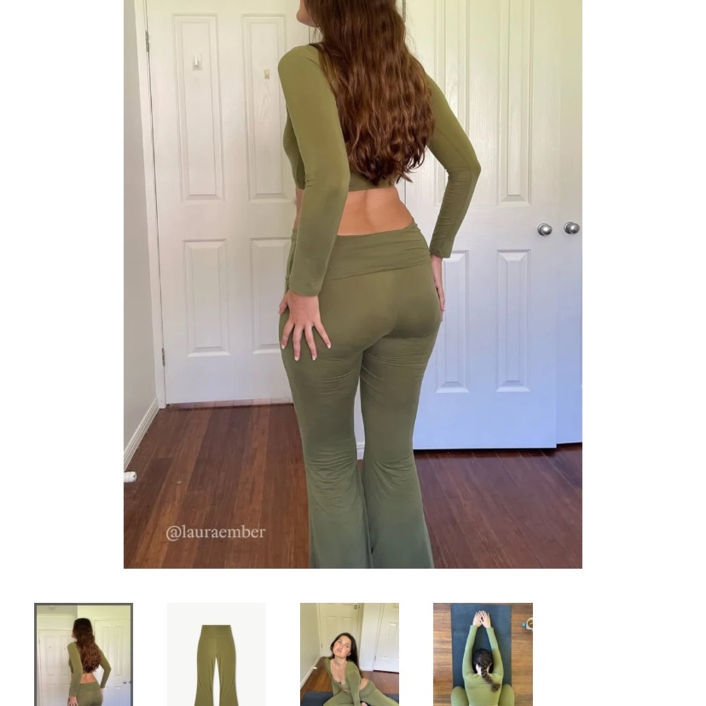 Hara the label Mila Flares in Olive